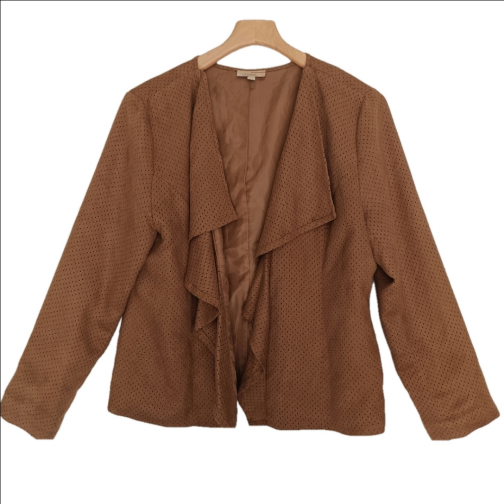 Choices Open‎ Cardigan Sweater Lightweight Jacket Orange Mustard US Size L